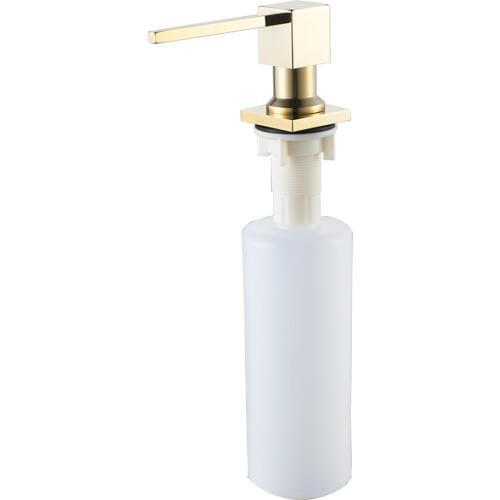 Gold Brass Luquid Soap Dispenser 350ml Sink with Detergent Bottle Pressing Kitchen Wash Basin Accessories Shampoo Dispenser Set