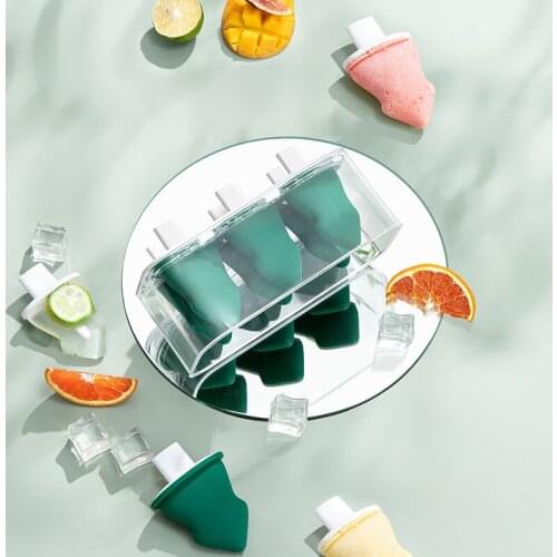 Food Grade Silicone Ice Cream Mold DIY Homemade Popsicle Molds Reusable Cute Cartoon Ice Cream Silicone molds