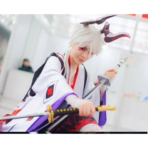 Game Onmyoji Onikiri Cosplay Costume Awakening Kimono Uniform Halloween Carnival Outfit Full Set