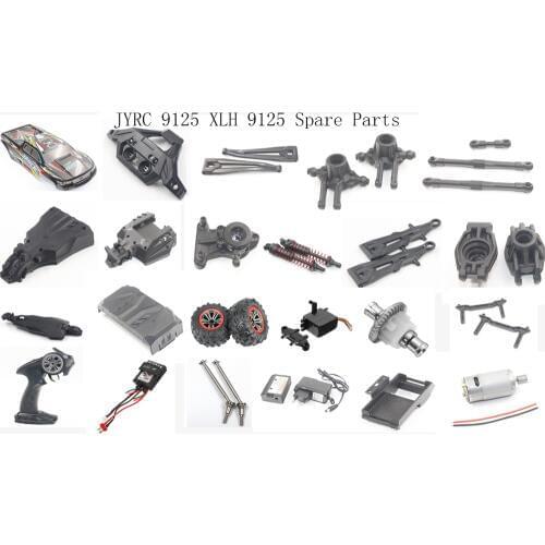 JYRC 9125 XLH 9125 1/10 RC car spare parts body shell arm tire bumper steering wheel servo differential remote adapter etc