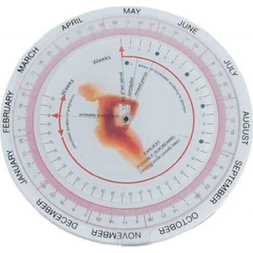 Gestation Calculator wheel pregnancy goniometer expected date of birth ruler 10 pcs /lot