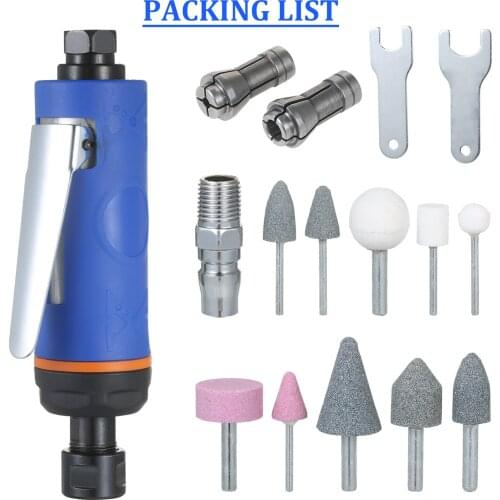 KKmoon 1/4 Inches High Speed Air Grinder 20000RPM Air Die Grinder Kit Pneumatic Tools Set Polishing Grinder Polishing Machine