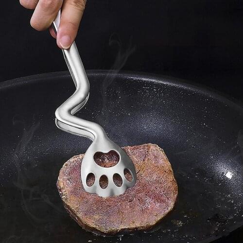 Kitchen Tong Stainless Steel Barbecue Tong Cat Paw Design for Cooking Serving and Grilling 2021 New