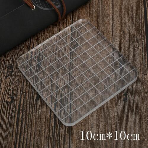 Fashion Rubber Seal Manual Support Organic Glass High-quality Crystal Acrylic Handle Back-plane Transparent Stamp Acrylic Pad