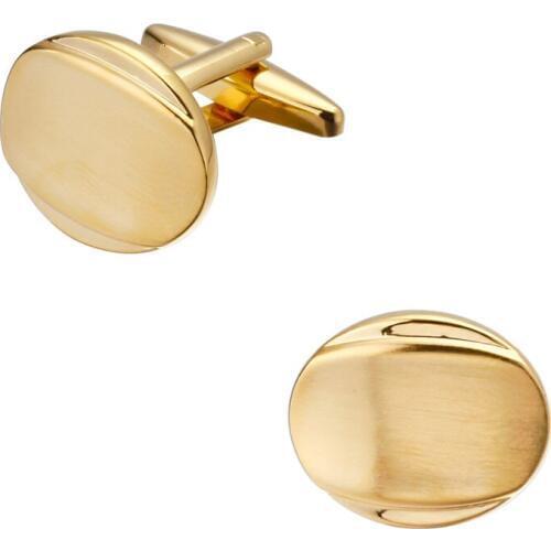 Fashion mens shirt cuff gold Cufflinks round smooth buttons Cufflinks wholesale and retail