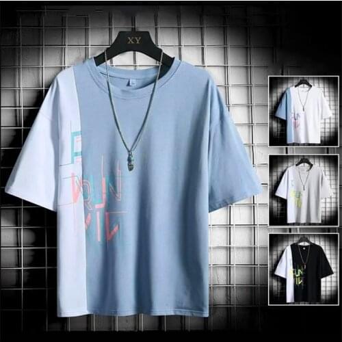 Harajuku Men Summer Clothing Casual Pullover Short Sleeved T Shirt Male Streetwear Hip Hop Style Printing Mens Tees Baggy Top