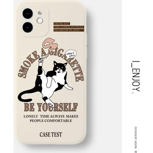 Official Original Soft Silicone Case for Apple iPhone 11 12 Pro MAX SE 2020 XR XS X 6 6s 7 8 Plus Shockproof Cute Phone Cover