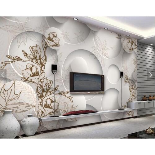 3d room wallpaper mural wall vintage Magnolia leaves for living room TV Backsplash wall decor custom any size photo murals
