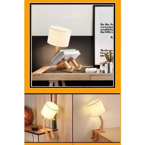 Sitting Man Table Lamp Wood Night Lamp The Library Table Lamp Bedside lamp