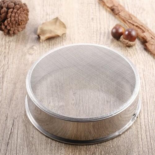 New Professional Round Stainless Steel Kitchen Fine Mesh Flour Sifter Kitchen Ultra-Fine Mesh Flour Sifter Cake Baking Tools