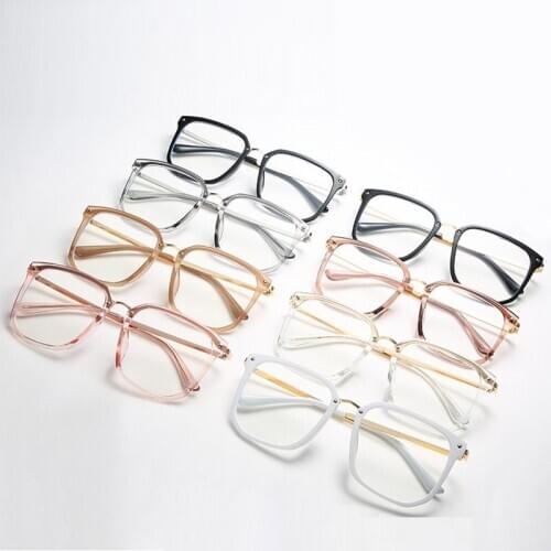 Women Black Oversize Eyeglasses Frame Fashion Square Trending Styles Brand Optical Computer Glasses Men Blue Light Glasses Frame