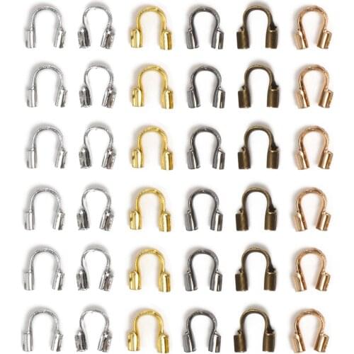 500pcs/lot 4.5x4mm Wire Protectors Wire Guard Guardian Protectors loops U Shape Accessories Clasps Connector For Jewelry Making