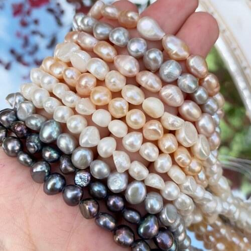Pink White Purple Natural Freshwater Pearl Rice Beads For Jewelry Making Irregular Pearl Beads DIY Earrings Bracelet Necklace