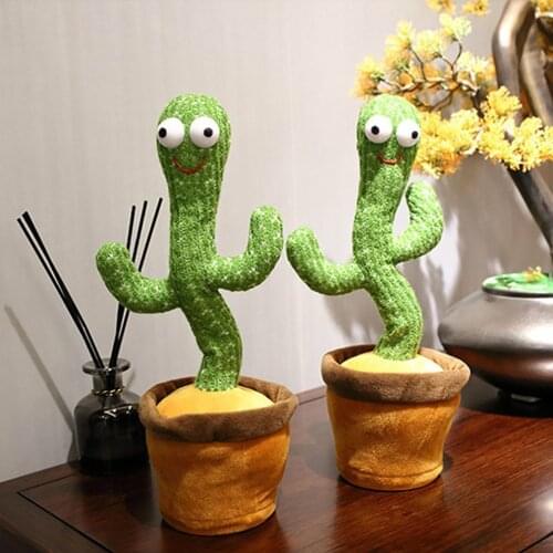 Dancing Cactus Plush Toys Shake Funny Early Education Toy 120 English Songs Luminous Cactus Toys Creative Gifts