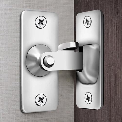 90 Degree Sliding Doors Locks Latch Right Angle Latch Stainless Steel Door Right Angle Buckle for Household Bedroom Ornaments