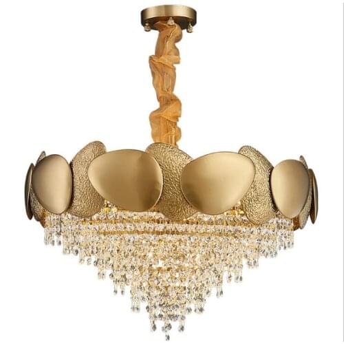 Gold American Style Retro Chandeliers LED Lighting For Living Room Bedroom Hall Hotel Restaurant Dining Room Fashion