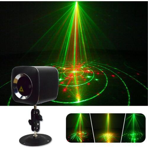Star Shower RGB Laser Light Mini Sound Activated Christmas Disco DJ Party Lights Indoor Decoration for Holiday Porjector Light