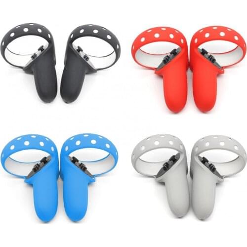 1 Pair Sweatproof Soft Silicone Protective Case Precise Cut Handle Cover for Oculu s Quest 2 Games Accessories