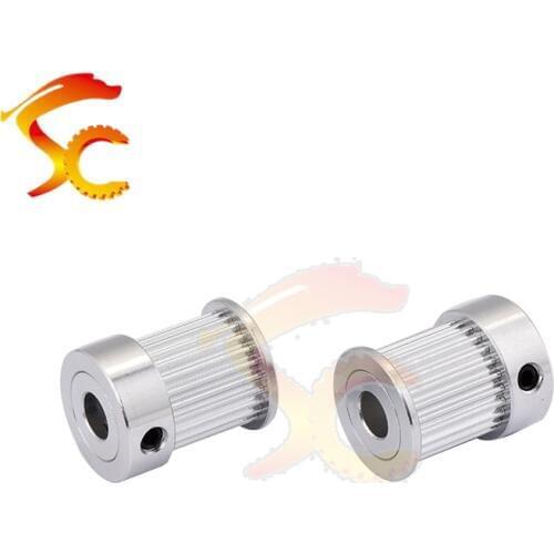 10pcs 3D Printers Parts printer pulley GT2 25 teeth bore 6mm 6.35mm 8mm 2GT 25teeth timing pulley fit for GT2 belt width 12mm