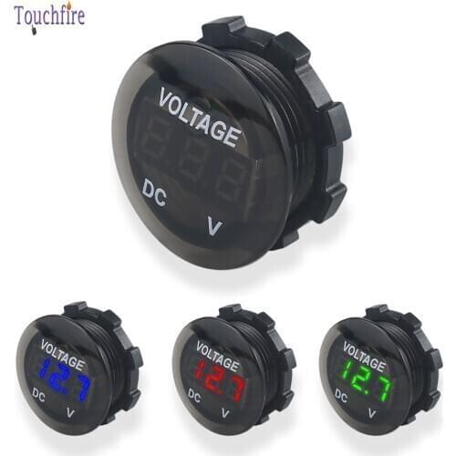 100pcs Mini Digital Voltmeter Meter Tester Led Display For Car Auto Motorcycle DC12V-24V Voltage Ammete Red Blue Green Wholesale