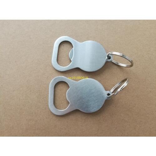 1000pcs/lot Fast shipping Gourd Shaped Keychain keyring opener Stainless Steel Beer Bottle Opener