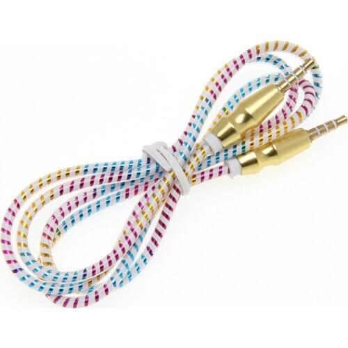 3.5mm Stereo Car Auxiliary Audio Cable Male To Male for Smart Phone Aux 3.5mm Male Audio Cable Fashion Accessories 500pcs/lot