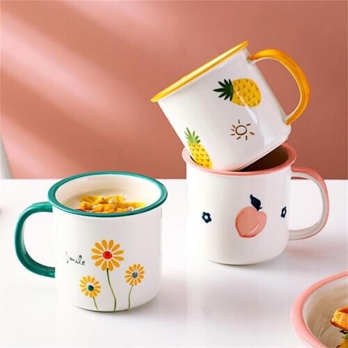 320ML Household Children Cute Creative Ceramic Drinking Cup Baby Snack Milk Mug Coffee Tea Juice Cups