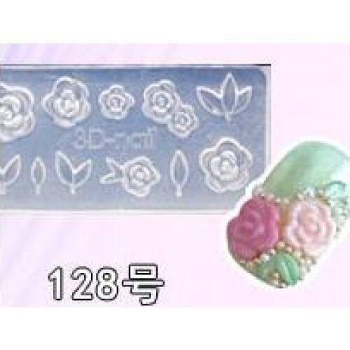 3D Acrylic Nail Art Mold - Rose Garden Silicon 3D nail mould acrylic mold for nail art DIY decoration
