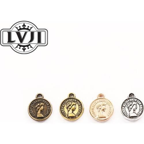 96pcs Vintage zinc alloy Buddha head pendant charms for jewelry making 5974