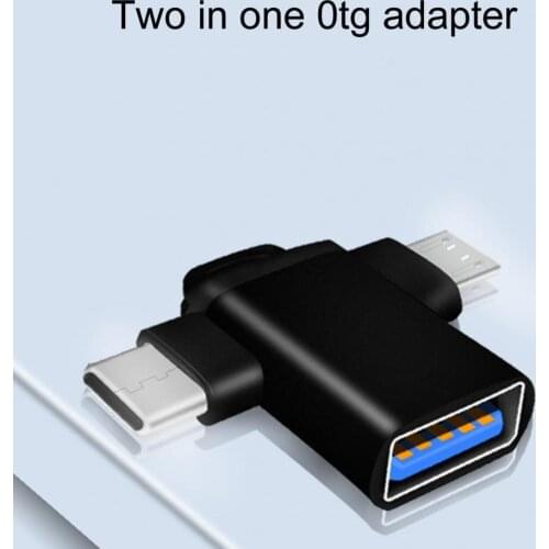 2-in-1 Type-C Micro USB OTG Adapter Data Transmission Converter for Tablet Phone Laptop