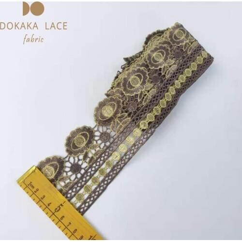 African Lace Fabric 2020 High Quality Ribbon Bilateral Handicra Sewing Accessories Senegal Bride Dress Cotton Lace Material