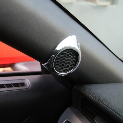 SHINEKA Interior Accessories for Ford Mustang 2015+ Car A-pillar Speaker Decoration Cover for Ford Mustang 2015+ Car Styling
