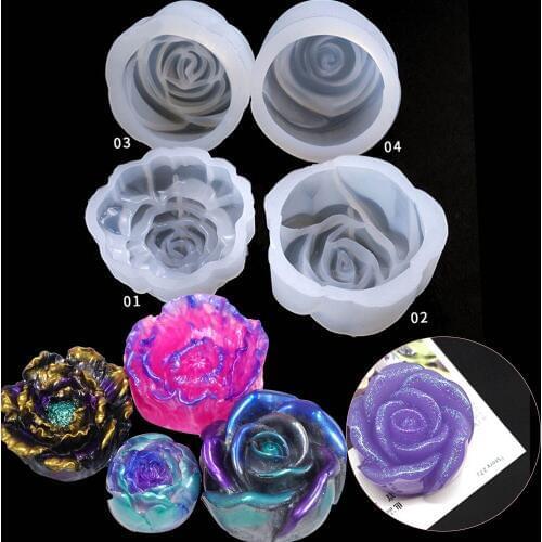 Big 3D Multi style Pendant Silicone Mold rose flower Resin Silicone Molds handmade DIY Jewelry Making epoxy resin molds