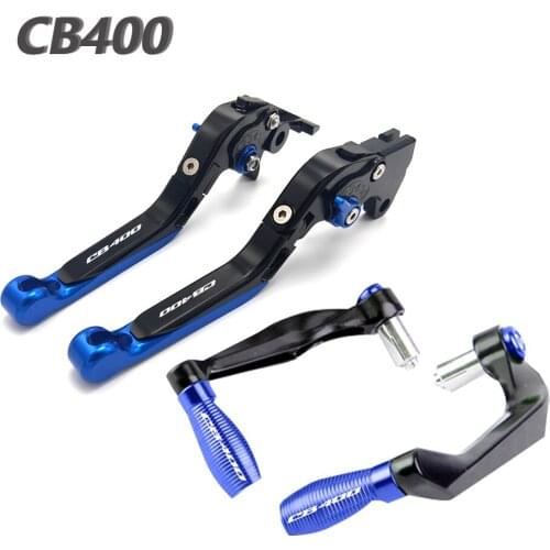 CB400/SF Levers Guard Handguard For Honda CB 400 VTEC 92-98 Aluminum Adjustable Folding Extendable Motorcycle Brake Clutch Lever