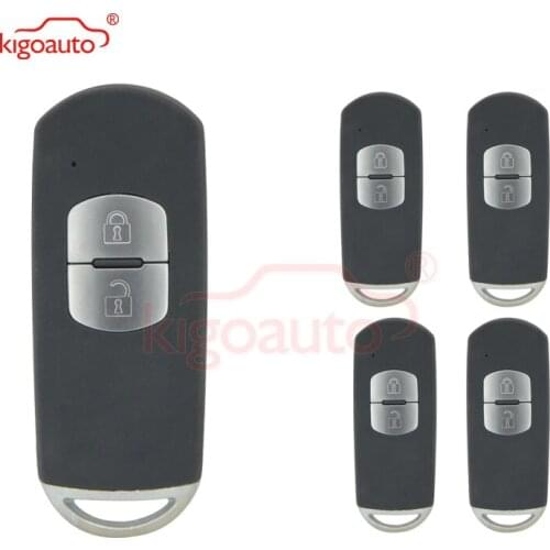 Kigoauto 5pcs Smart key case car key cover 2 button for 2009 2010 2011 2012 2013 Mazda CX-5 CX-7 3 5 6