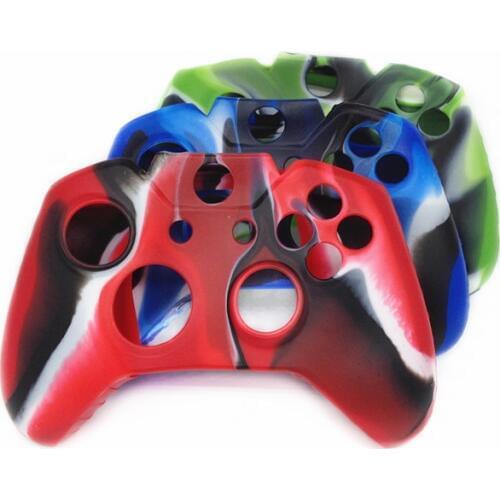 JIELI Anti-Slip Camouflage Color Silicone Cover Skin Case For XBOX ONE S X Controller