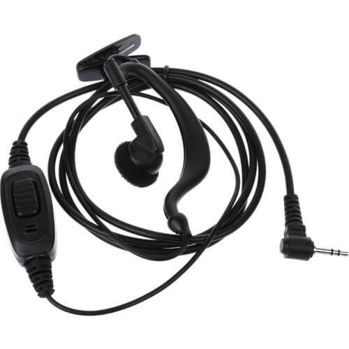 Alloyseed G Shape 1 pin 2.5mm Jack Earpiece PTT MIC Earphone Headset For Motorola Walkie Talkie Radio