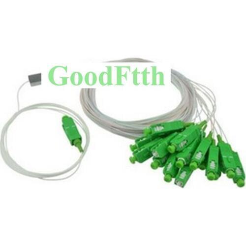 Optical PLC Splitter Coupler 1X16 1:16 SC-SC APC SM Stainless tube GoodFtth 0.9mm Cable