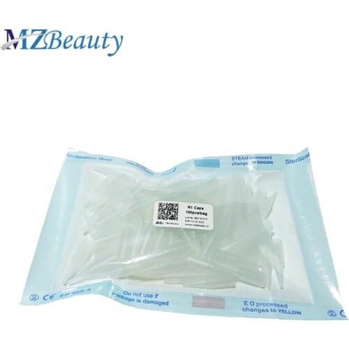 100pcs needle caps single Disposable Tattoo tips R1 permanent makeup tattoo tips