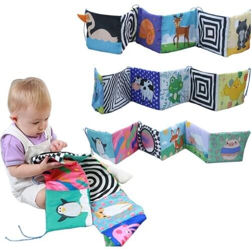 Animals Cognize Baby Book Around Crib Soft Cloth Book Baby Crib Bumper Baby Rattles Toy Educational Toys For Babies 0 24 Months