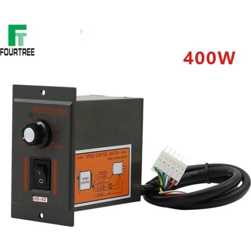 US52 400W Motor Speed Controller AC 220V 50/60Hz Motor Speed Pinpoint Regulator Controller Forward&Backward Motor Governor