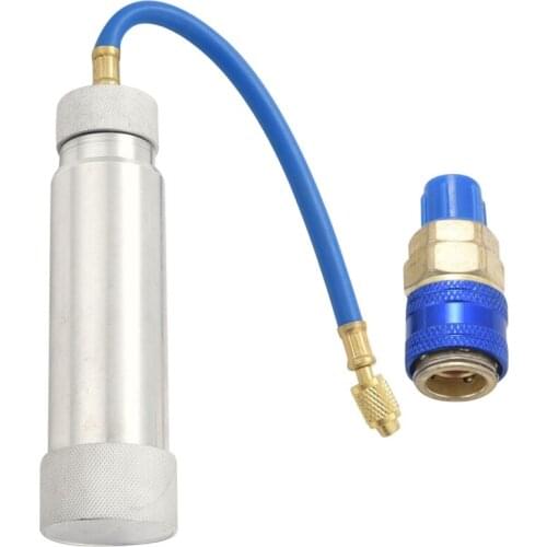 Oil & Dye Syringe 1/4 inch Sae R134A 2Oz Manual Oiler Automotive Air Conditioning Coolant Filling Tube Injection Tool