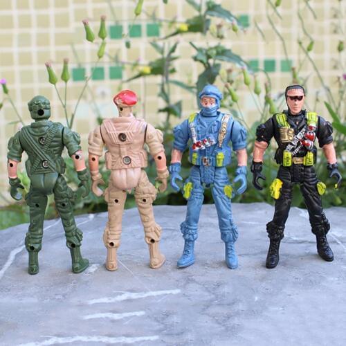 1 Pcs 9cm Mini Kids Plastic Military Soldier Model Action Toys Army Men Figure Toy Home Decor Educational For Kids Toys