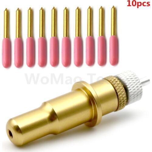 10pcs High Quality Vinyl Cutter Blades + Blade Housing Holder For US Cutter/US Maker