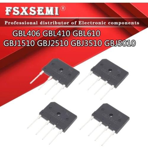 2~5)pcs GBL406 GBL410 GBL610 GBJ1510 GBJ2510 GBJ3510 GBJ5010 DIP-4 Induction cooker Brigde Rectifier