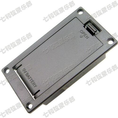 2Pcs/lot Black 9V Battery Boxs Holder Case Compartment Cover for Active Guitar Bass Humbucker Pickup guitar accessories