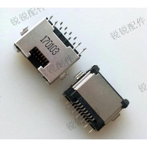 2pcs) Main board network interface Socket RJ45 network interface socket 12 pin for Lenovo / IBM e550 nm-a211