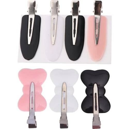 3/4PCS Seamless No Bend Hair Clips Fix Fringe Barrette No Mark Pin Curl Clip Makeup No Crease Hair Clip, Hair Styling Bang Clips