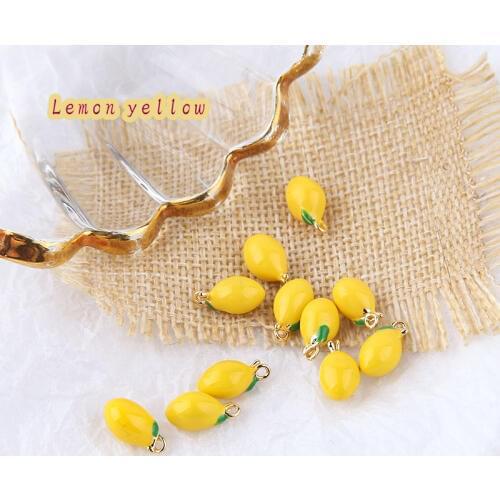 4pcs Hot Sale Real Gold Plated Cherry Strawberry Fruit Pendant Bird Lemon Drop Earrings For Women Diy Jewelry Accessories