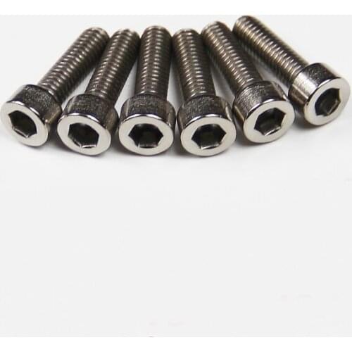4Pcs M1.6 M2 M2.5 TA2 Pure "Titanium" Allen screw hexagon socket cap screws hex bolt DIN912 4mm-20mm Length